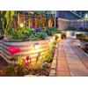 imageVego garden 17quot Tall 6 in 1 Raised Garden Bed Pearl White with 4Pack Solar Garden Lights