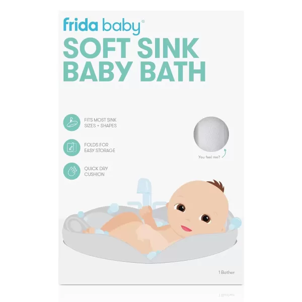 imageFrida Baby Soft Sink Baby Bath Seat  Sink Bather for Baby  Easy to Clean Baby Bathtub  Bath Cushion That Supports Babys HeadSoft Sink