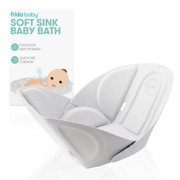 imageFrida Baby Soft Sink Baby Bath Seat  Sink Bather for Baby  Easy to Clean Baby Bathtub  Bath Cushion That Supports Babys HeadSoft Sink