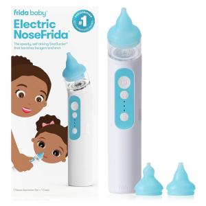 imageFrida Baby Electric NoseFrida Nasal Aspirator for Baby Nose Sucker for Baby ampamp Toddler Upgraded Nasal Aspirator for Congestion Relief with 3 Suction Levels 2 Silicone Tips USB