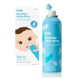 imageFrida Saline Rinse for Toddler Kids Ages 2 Instant Congestion Relief ampamp Allergy Relief Flush Out Allergens Mucus Pollen Dust Safe for Daily UseRinse