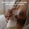 imageFrida Mom 2in1 Manual Breast Pump with HandsFree Silicone Suction Cup Milk Collector Wireless Ergonomic Handle and SoftFeel Flange for Breastfeeding21MM Flange