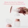imageFrida Mom 2in1 Manual Breast Pump with HandsFree Silicone Suction Cup Milk Collector Wireless Ergonomic Handle and SoftFeel Flange for Breastfeeding27MM Flange