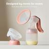 imageFrida Mom 2in1 Manual Breast Pump with HandsFree Silicone Suction Cup Milk Collector Wireless Ergonomic Handle and SoftFeel Flange for BreastfeedingPump