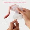 imageFrida Mom 2in1 Manual Breast Pump with HandsFree Silicone Suction Cup Milk Collector Wireless Ergonomic Handle and SoftFeel Flange for BreastfeedingValve