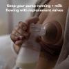 imageFrida Mom 2in1 Manual Breast Pump with HandsFree Silicone Suction Cup Milk Collector Wireless Ergonomic Handle and SoftFeel Flange for BreastfeedingValve