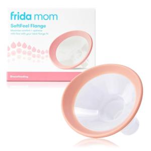imageFrida Mom 2in1 Manual Breast Pump with HandsFree Silicone Suction Cup Milk Collector Wireless Ergonomic Handle and SoftFeel Flange for Breastfeeding27MM Flange