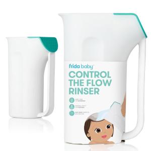 imageFrida Baby Control The Flow Bathtub Sprayer Attachment for Baby Bathtub Baby Bath Shower Head with Scalp Massager Control Waterflow with 2 Pressure ModesRinse Cup