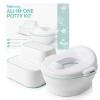 imageFrida Baby 3in1 GrowWithMe Toddler Potty Training Toilet  Transforms from Potty to Toilet Topper Potty Training Seat and Step Stool  EasytoClean Potty Training SystemAllInOne Potty Kit