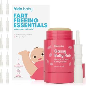 imageFrida Baby Fart Freeing Essentials  Includes Windi and Gassy Belly Rub for Safe Natural and Instant Gas and Colic Relief for Infants and BabiesWindi 10ct  Gassy Belly Rub