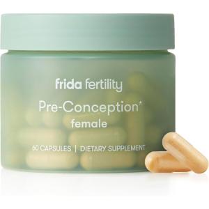 imageFrida Fertility PreConception Supplement Set  Female ampamp Male Daily Vitamins ampamp Minerals Folic Acid Inositol CoQ10 Maintain ampamp Support Egg Function ampamp Sperm Health  60 Capsules Each 30 Day SupplyFemale Supplements