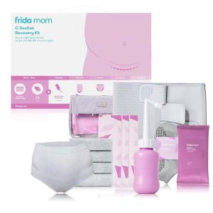 imageFrida Mom CSection Recovery Must Have Kit for Labor Delivery ampamp Postpartum Socks Peri Bottle Disposable Underwear Abdominal Support Binder Shower Wipes Silicone Scar Patches ampamp Toiletry BagCSection Recovery Kit