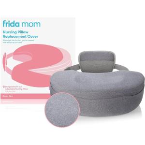 imageFrida Mom Nursing Pillow Adjustable Breastfeeding Pillow for Mom ampamp Baby Comfort with Back Support Customizable Wrap Around Waist Strap and Pockets for Heat ReliefReplacement Cover