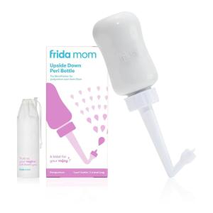 imageFrida Mom Upside Down Peri Bottle for Postpartum Care Portable Bidet Perineal Cleansing and Recovery for New Mom The Original Fridababy MomWasherPeri Bottle  Gray