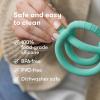 imageFrida Baby GetAGrip BabyTeether for Teething Relief  100 FoodGrade Silicone Teething Toys for Baby 06 12 18 Months Infant BPAFree PVCFree  PinkMuted Teal