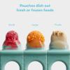 imageFrida Baby Push Pop Feeder Baby Fruit Feeder Baby Fruit Food Feeder to Safely Introduce New Foods Fresh  Frozen Food Silicone Feeder for Babies BPA Free Dishwasher Safe  3 Count Blue3ct tip  Vibrant Teal
