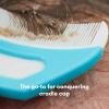 imageFrida Baby The 3Step Cradle Cap System DermaFrida The FlakeFixer Sponge Brush Comb and Storage Stand for Babies with Cradle Cap WhiteBlue3Step Flake Fixer System