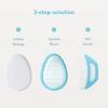 imageFrida Baby The 3Step Cradle Cap System DermaFrida The FlakeFixer Sponge Brush Comb and Storage Stand for Babies with Cradle Cap WhiteBlue3Step Flake Fixer System