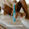 imageFrida Baby TripleAngle Toothhugger Training Toddler Toothbrush  Toddler Toothbrush 2 Years and Up Cleans All Sides at Once  YellowBlue