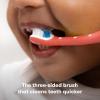 imageFrida Baby TripleAngle Toothhugger Training Toddler Toothbrush  Toddler Toothbrush 2 Years and Up Cleans All Sides at Once  YellowPink  Blue