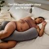 imageFrida Mom Pregnancy Pillow Body Pillow Cooling Pillow Adjustable for Comfortable Sleep and Pregnancy Belly Support Back Support and Leg Support Gray