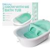 imageFrida Baby 4in1 GrowwithMe Baby Bathtub Baby Tub for Newborns to Toddler with Removable Bath Seat ampamp Backrest for Bath Support in Tub4in1 GrowwithMe Bath Tub