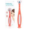 imageFrida Baby TripleAngle Toothhugger Training Toddler Toothbrush  Toddler Toothbrush 2 Years and Up Cleans All Sides at Once  YellowPink
