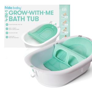 imageFrida Baby 4in1 GrowwithMe Baby Bathtub Baby Tub for Newborns to Toddler with Removable Bath Seat ampamp Backrest for Bath Support in Tub4in1 GrowwithMe Bath Tub