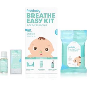 imageFrida Baby Breathe Easy Kit Sick Day Baby Essentials  Vapor Wipes Vapor Rub  Organic Vapor Drops to Help Baby Breathe Easy Natural Baby Congestion Relief