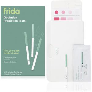 imageFrida Fertility Ovulation Test Kit  Easy at Home Ovulation Strips with Test Tracker and Prediction Log Over 99 Accurate Find Your 48 Hour Baby Making Window  60 Ovulation Test Strips  Tracker