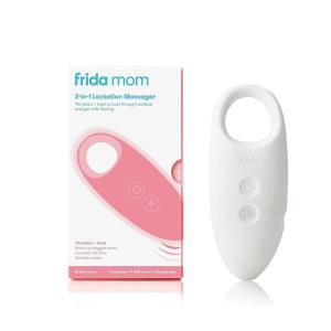 imageFrida Mom 2in1 Lactation Massager Multiple Modes of Heat  Vibration for Clogged Milk Ducts Increase Milk Flow Breast Engorgement  USB Cord Included White