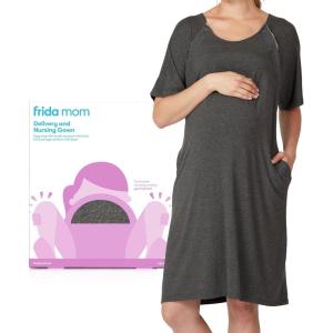 imageFrida Mom Labor and Delivery Gown for Hospital EasySnap Tagless Nursing Gown with SkintoSkin Access and Full Coverage in The Back
