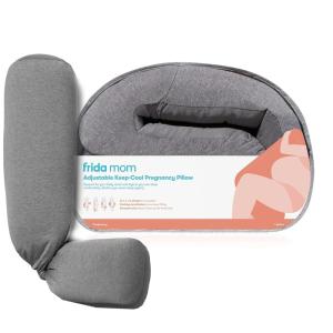 imageFrida Mom Pregnancy Pillow Body Pillow Cooling Pillow Adjustable for Comfortable Sleep and Pregnancy Belly Support Back Support and Leg Support Gray