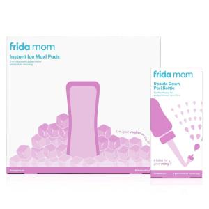 imageFrida Mom Upside Down Peri Bottle  2in1 Postpartum Absorbent Perineal Ice Maxi Pads  for Postpartum Care Perineal Recovery and Cleansing After Birth
