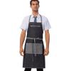 imageChef Works Unisex Manhattan Bib ApronIndigo Blue