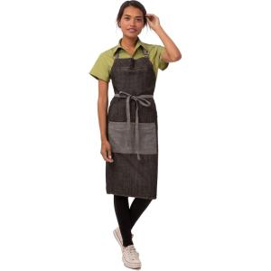 imageChef Works Unisex Manhattan Bib ApronBlack