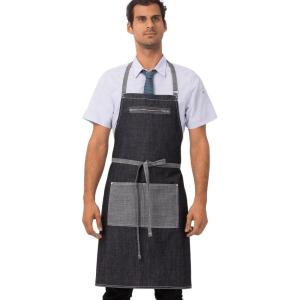imageChef Works Unisex Manhattan Bib ApronIndigo Blue