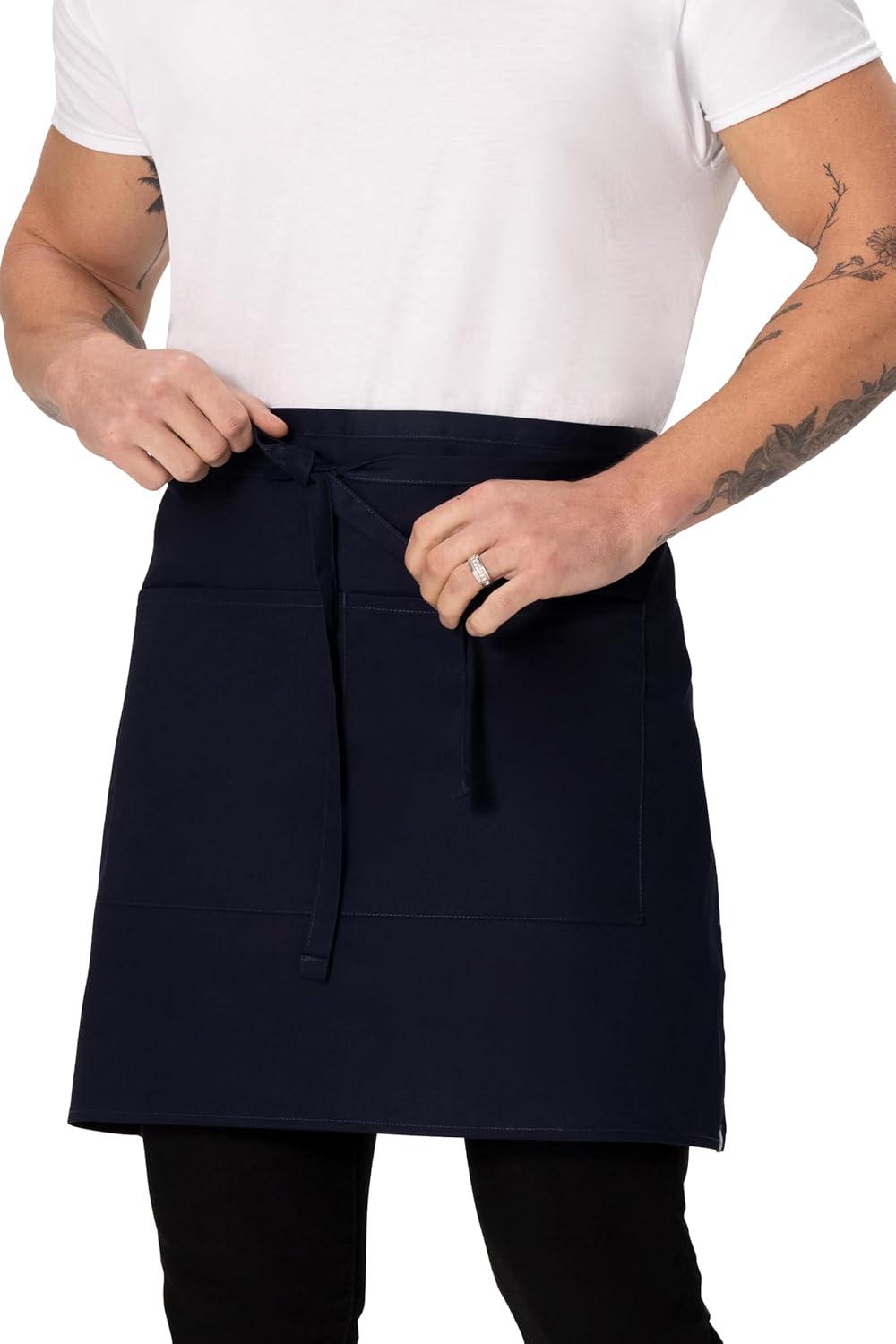 imageChef Works Unisex Half Bistro Server ApronNavy