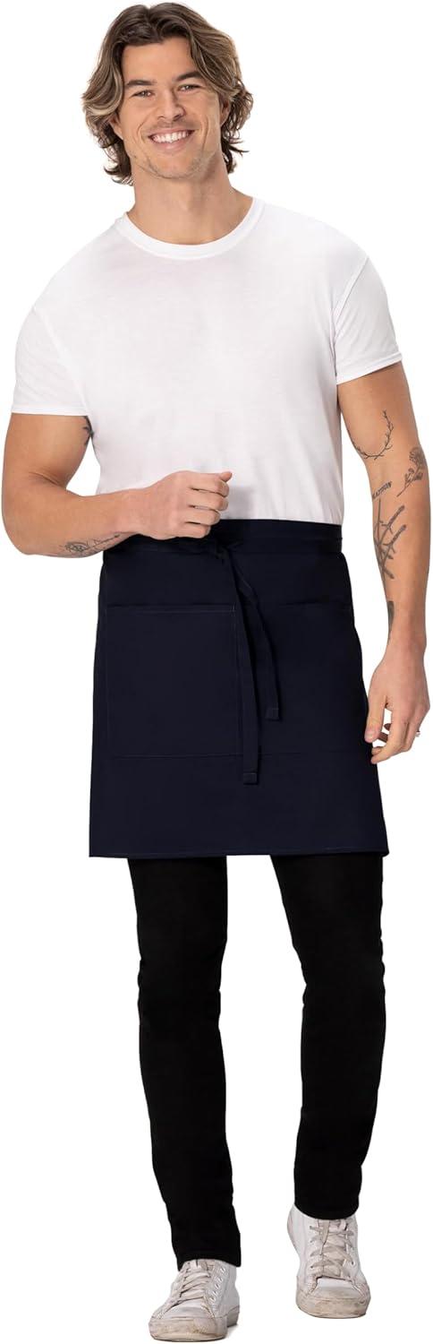 imageChef Works Unisex Half Bistro Server ApronNavy