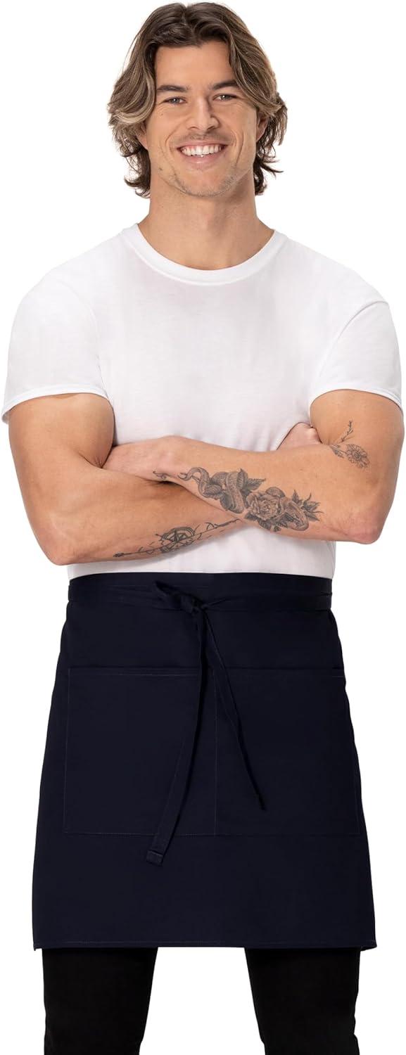 imageChef Works Unisex Half Bistro Server ApronNavy