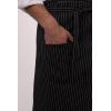 imageChef Works Unisex Bistro Chef ApronBlackWhite Pinstripe