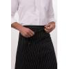 imageChef Works Unisex Bistro Chef ApronBlackWhite Pinstripe