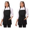 imageChef Works Unisex Three Pocket ApronBlack  2 Pack