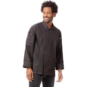 imageChef Works Mens Gramercy Denim Chef CoatBlack
