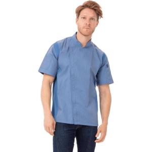 imageChef Works Mens Springfield Chef CoatSky Blue
