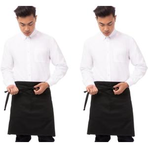 imageChef Works Unisex Half Bistro Server ApronBlack  2 Pack