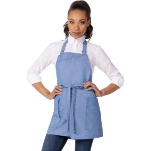 imageChef Works Unisex Medford Short Bib ApronFrench Blue