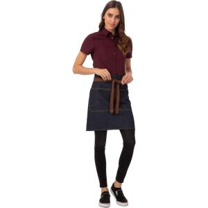 imageChef Works Unisex Memphis Half Bistro ApronIndigo Blue
