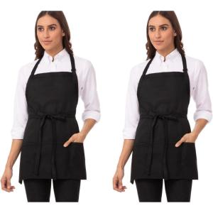 imageChef Works Unisex Three Pocket ApronBlack  2 Pack