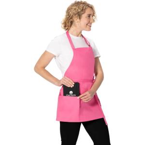 imageChef Works Unisex Three Pocket ApronHot Pink